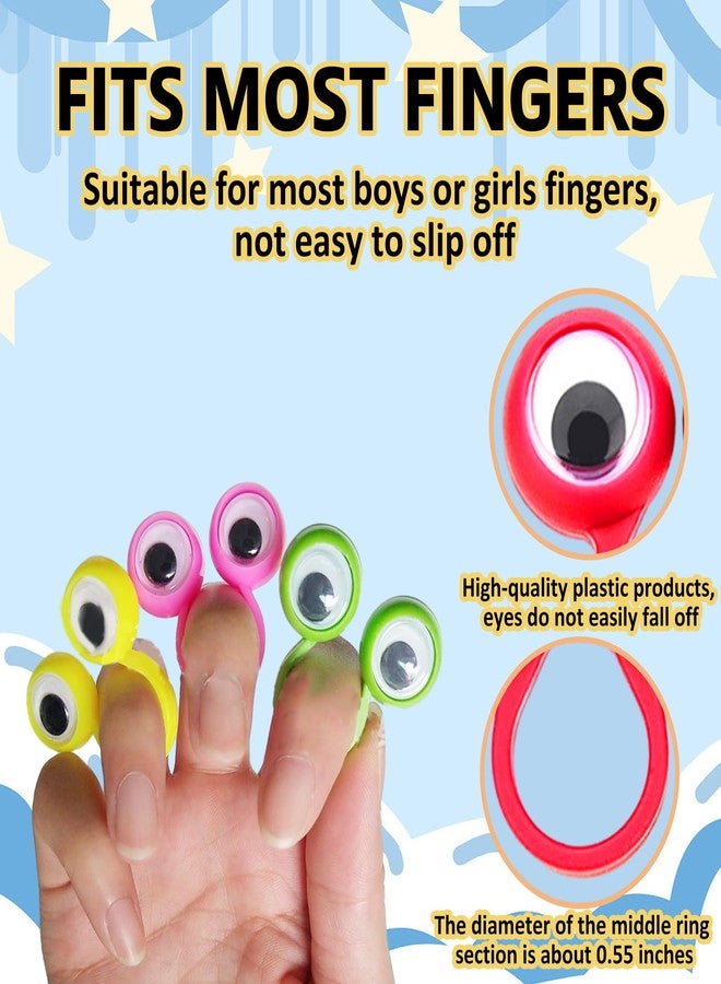 Aruytps 100 PCS Eye Finger Puppets Toys Set, Wiggly Eyeball Finger Puppet Eye On Rings for Kids, Party Favors for Boys Girls - Image 5